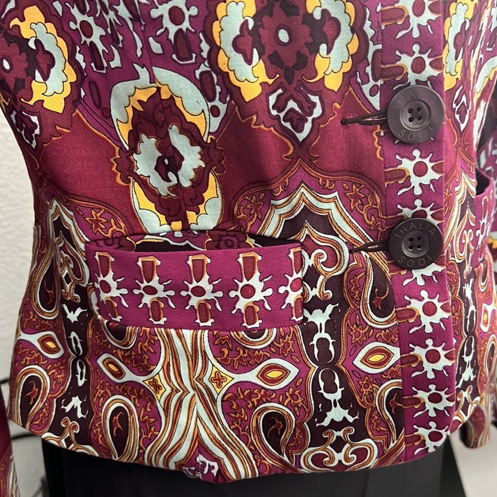 Beautiful Multicolored Jacket With Light Turquois… - image 5